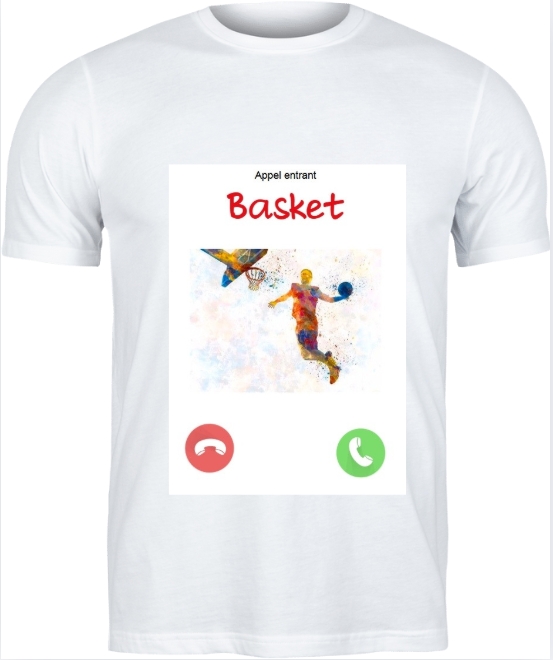 T-shirt appel basket